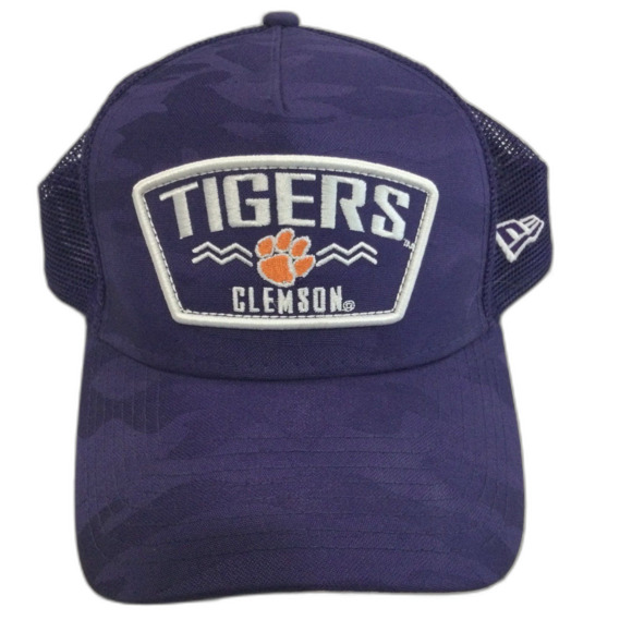 New Era Cap Hat Unisex Snapback Color Blue Clemson Tigers 9Forty Truckers Cap - Picture 1 of 6
